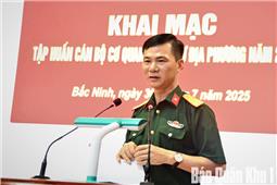 Tập huấn cán bộ cơ quan quân sự địa phương